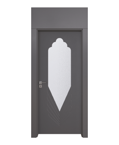 BY-158V Porte intérieure Laqué Vitrée
